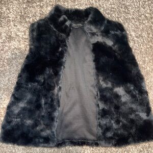 Parkhurst Black Faux Fur Vest